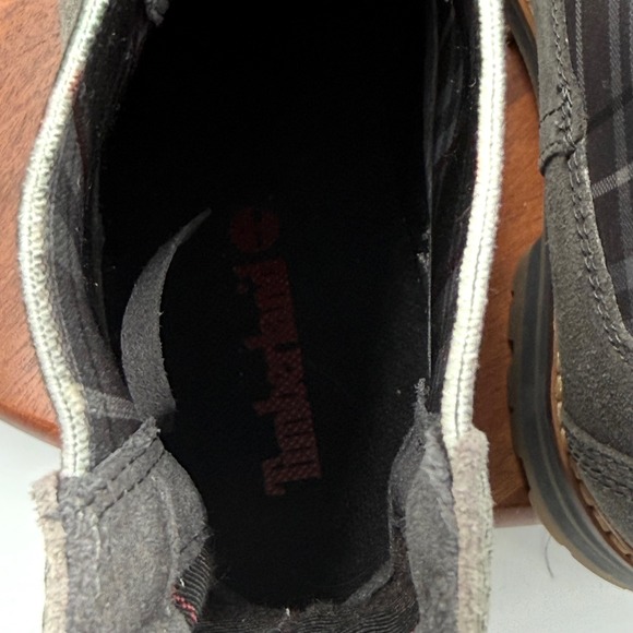 Timberland Courmayeur Valley Chelsea Boots Grey Suede Plaid A2EEH Grunge Women 7 - Picture 12 of 13